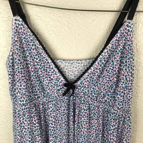 Xhilaration Multicolor Floral Print Babydoll Chemise Nightie Lingerie Tank Top - Picture 3 of 8